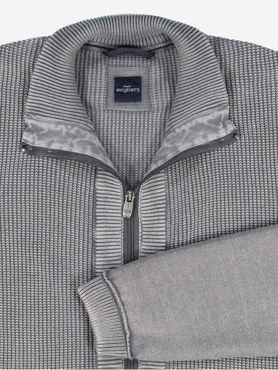 engbers Herren Cardigan strukturiert Grau 37620