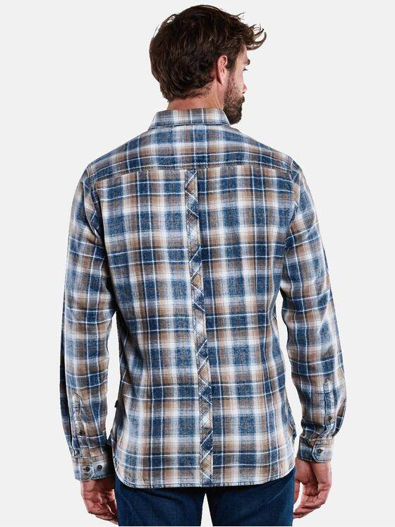 engbers Herren Langarm-Hemd gemustert Ockergelb 33462