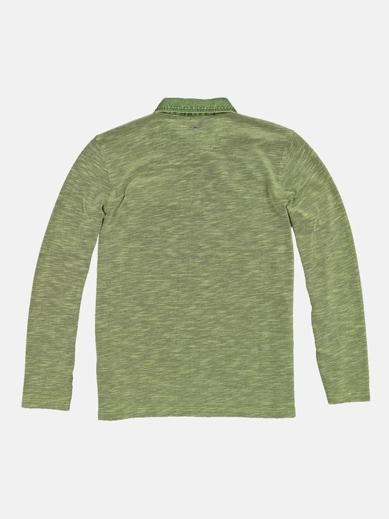 engbers Herren Langarm-Shirt mit Polo-Kragen Gelb 34180