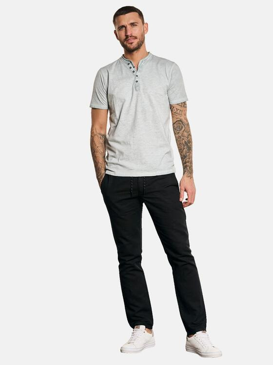 emilio adani Herren Henley T-Shirt Grau 33021