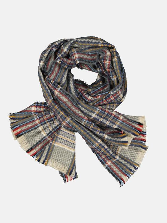 engbers Herren Strickschal kariert Silbergrau 33905