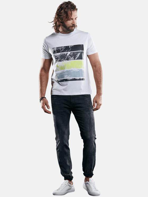 emilio adani Herren Bio-Baumwoll-T-Shirt Weiß 29177