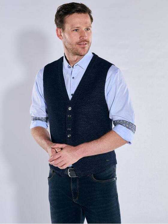 engbers Herren Sakko-Weste regular Blau 37262