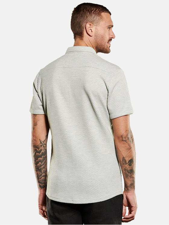 emilio adani Herren Kurzarm-Hemd slim fit Grau 35115