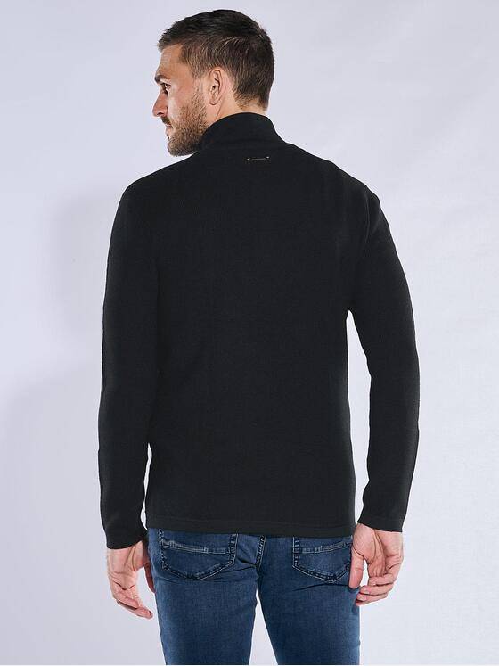 emilio adani Herren Pullover aus Merinowolle Schwarz 38251