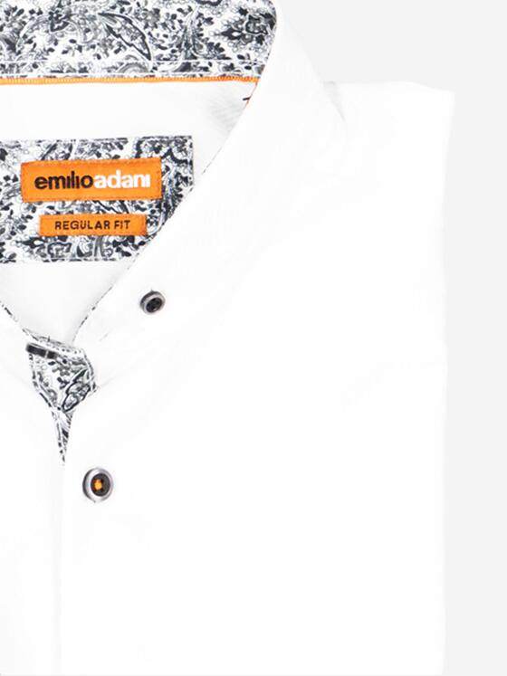 emilio adani Herren Langarm-Hemd regular Weiß 37856