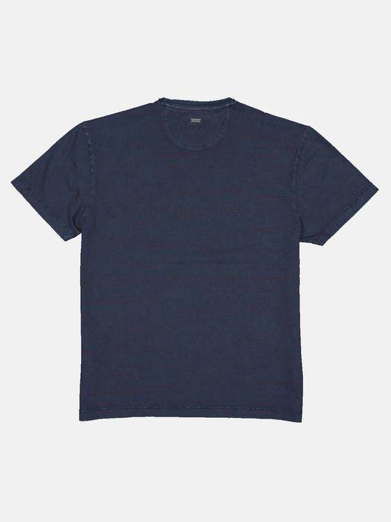 engbers Herren Rundhals T-Shirt gestreift Blau 33114