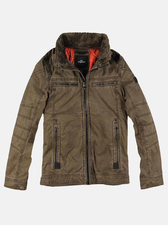 engbers Herren Jacke mit abnehmbarem Kragen. Braun 30204