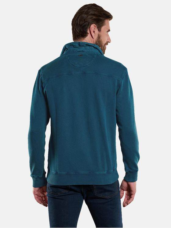 engbers Herren Sweatshirt mit Stehkragen Türkis 34128