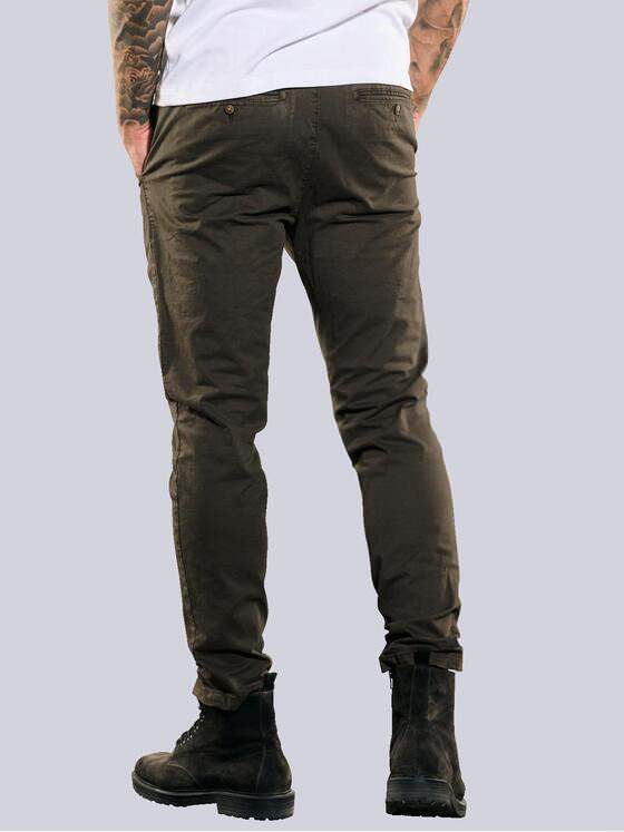 emilio adani Herren Chino mit Gummibund Grün 35256