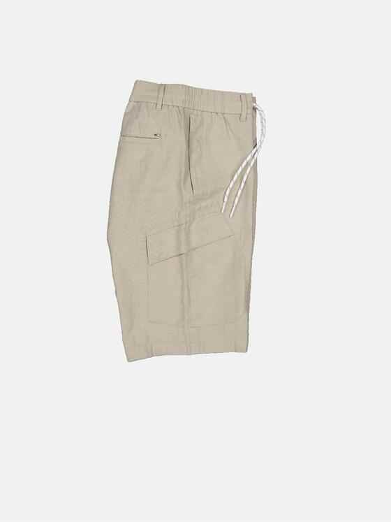 emilio adani Herren Bermuda-Cargo mit Leinen-Anteil Beige 33207