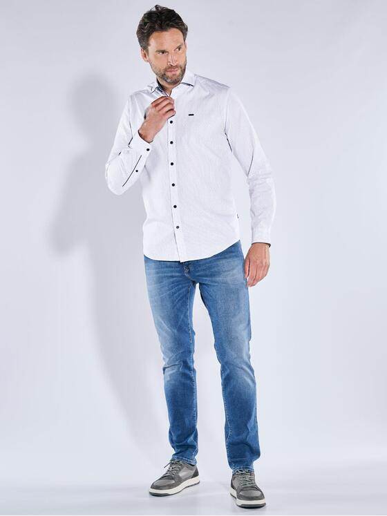 engbers Herren Langarm-Hemd mit Haifischkragen Reinweiss 39324