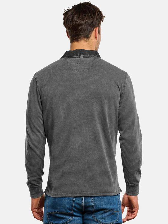 engbers Herren Langarm-Shirt gestreift Kieselgrau 33771