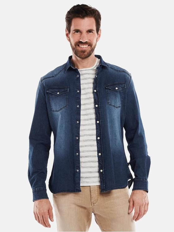 engbers Herren Langarm-Hemd regular Blau 34476
