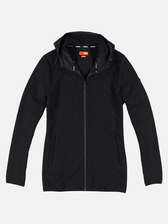 emilio adani Herren Sweatjacke im Athleisure-Stil Schwarz 30557