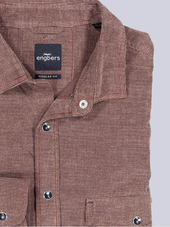 engbers Herren Langarm-Hemd uni Rot 35542