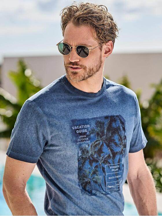 engbers Herren T-Shirt uni Saphirblau 38973