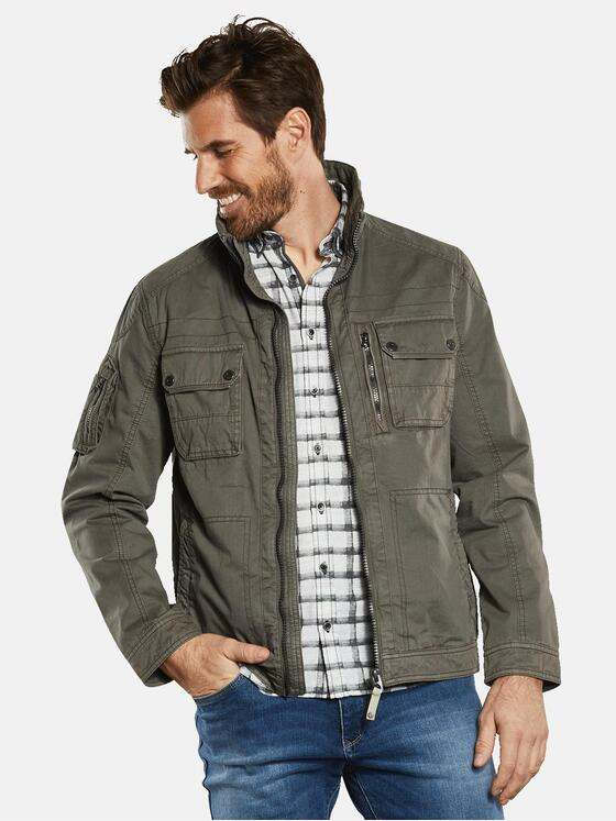 engbers Herren Baumwoll-Jacke regular Grün 34293