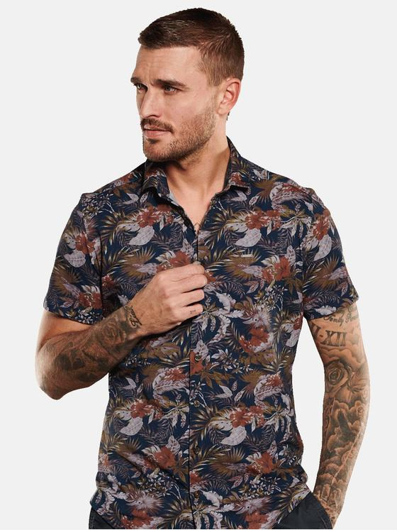 emilio adani Herren Hemd kurzarm Braun 35043