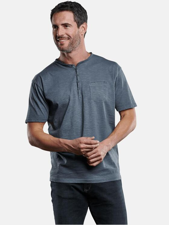 engbers Herren Henley T-Shirt Marineblau 28911