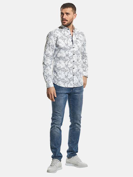 emilio adani Herren Modisches Hemd mit Print Blau 31325