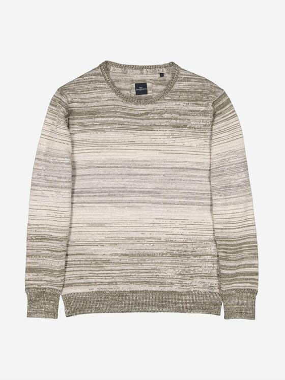 engbers Herren Pullover gestreift Hellgruen 37965