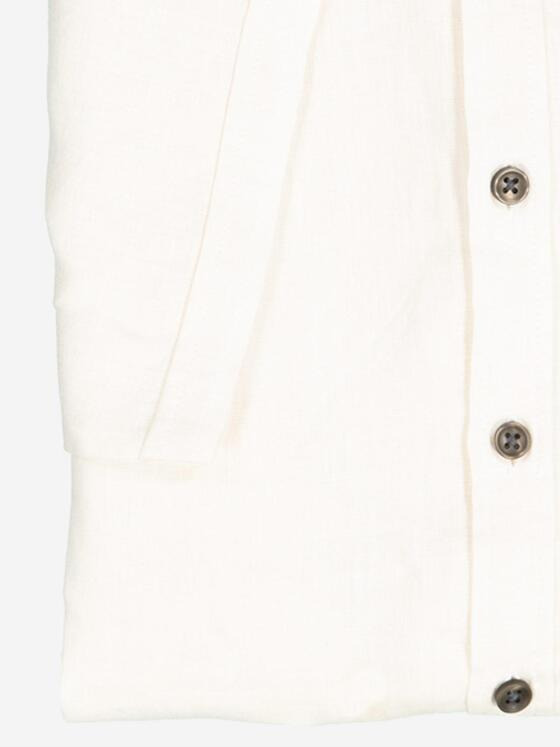 emilio adani Herren Kurzarm-Hemd aus Leinen Beige 36681