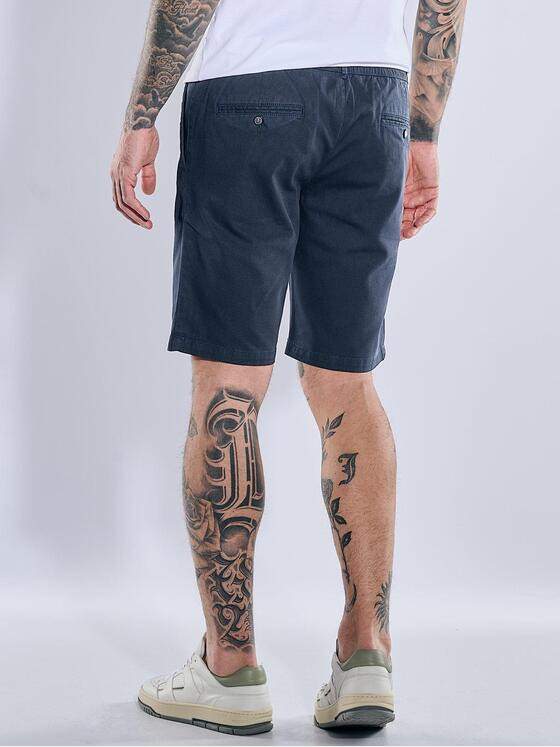 emilio adani Herren Chino-Bermuda mit Tunnelzug Blau 39008
