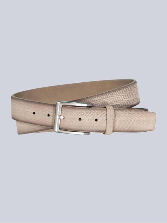 emilio adani Herren Ledergürtel geprägt Beige 38835