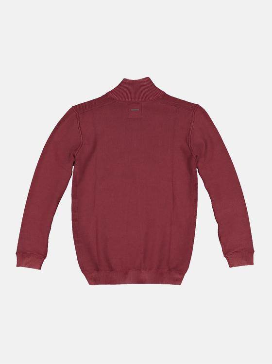 engbers Herren Pullover Polokragen Feuerrot 33935