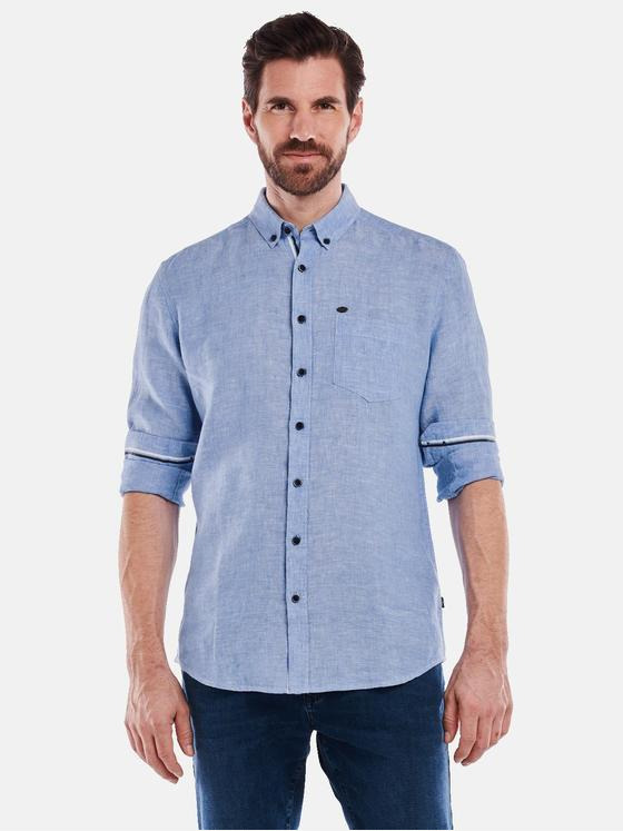 engbers Herren Langarm-Hemd regular Blau 35023