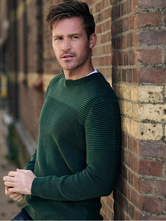 engbers Herren Pullover uni Gruen 37627