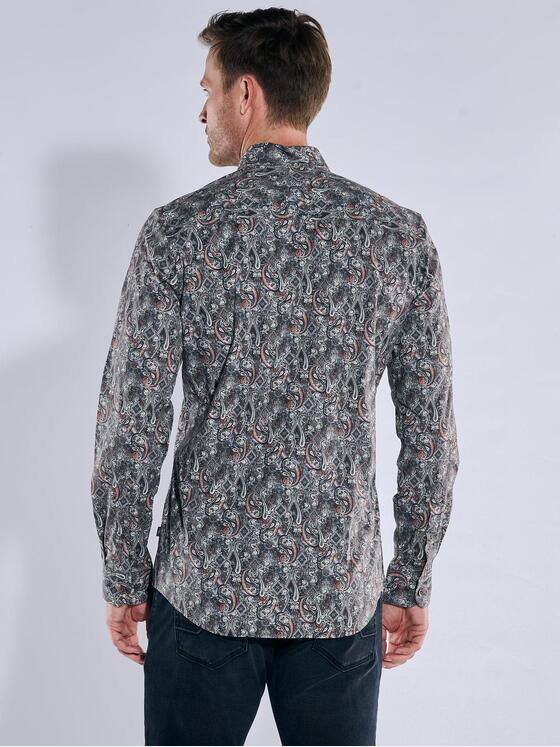 engbers Herren Langarm-Hemd gemustert Oliv 39326