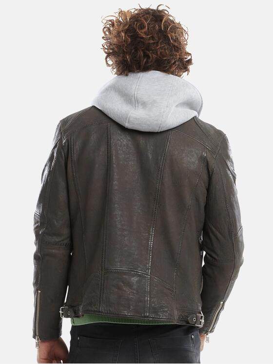 emilio adani Herren Lederjacke Braun 30895