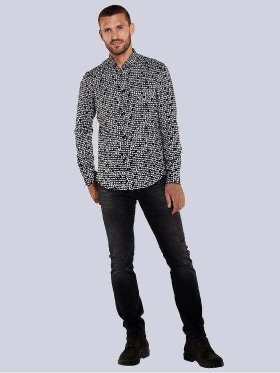 emilio adani Herren Hemd langarm Schwarz 35579