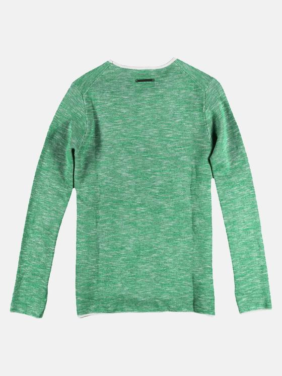 emilio adani Herren softer Pullover mit Strukturoberfläche Grün 29242