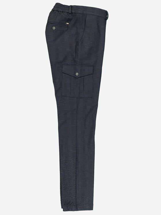 emilio adani Herren Chino-Cargo kariert Blau 37547