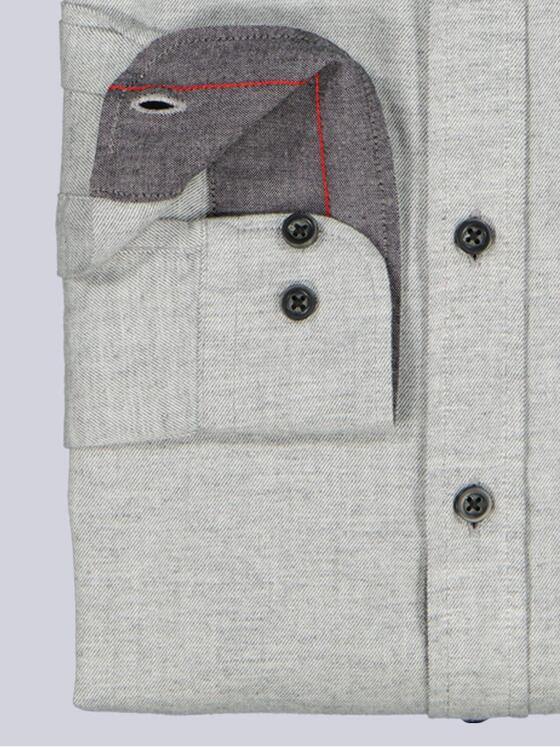 engbers Herren Lnagarm-Hemd uni Silbergrau 39322