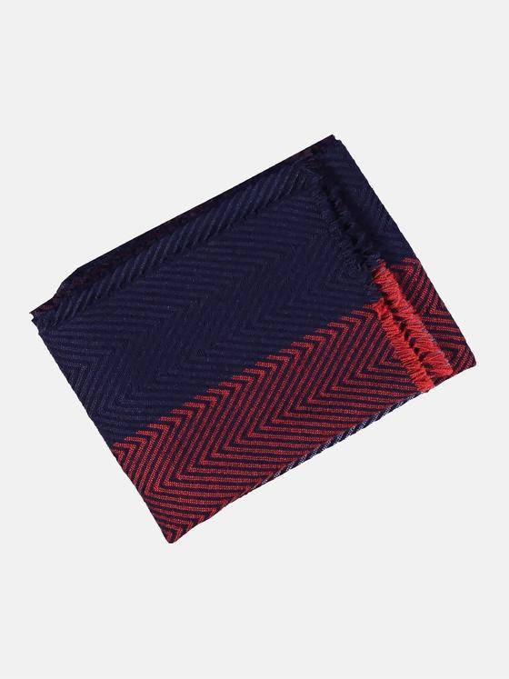 emilio adani Herren Gemusterter Schal Blau 30448