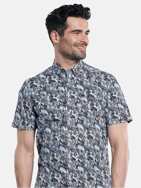 engbers Herren Hemd kurzarm Mittelblau 30665