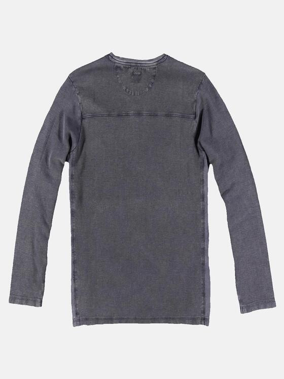 engbers Herren Lässiges Henley Shirt Grau 30278