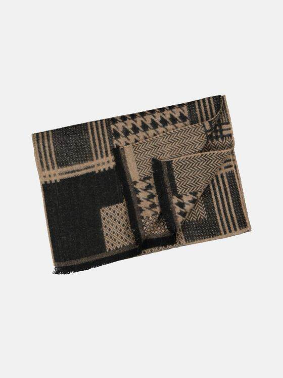 emilio adani Herren Schal gemustert Braunbeige 33967