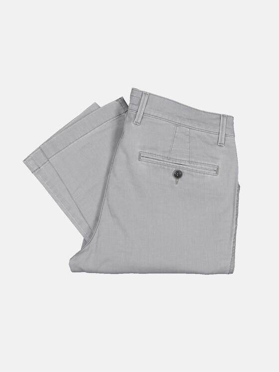 emilio adani Herren Jeans-Chino aus Bio-Baumwolle Grau 32676