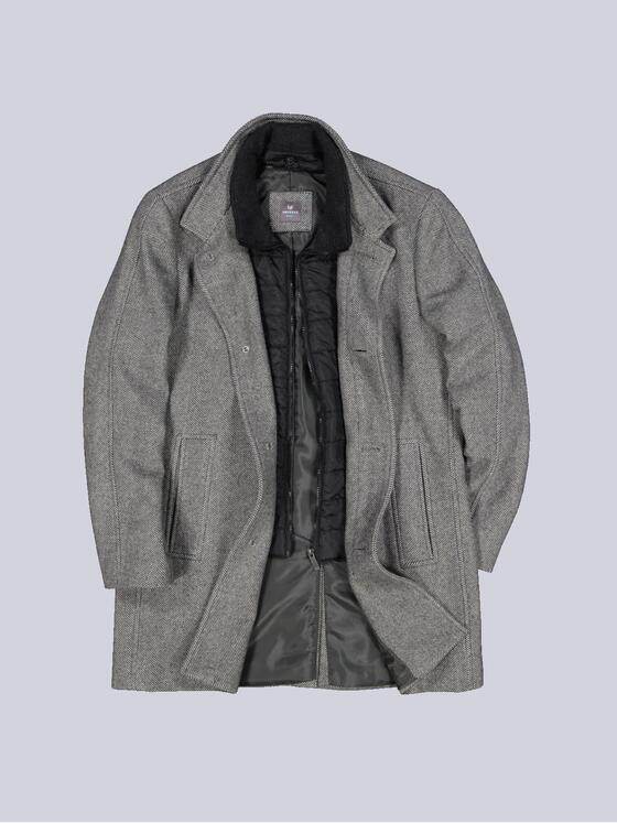 ENGBERS GERMANY Herren Mantel mit herausnehmbarem Inlet Kieselgrau 33587