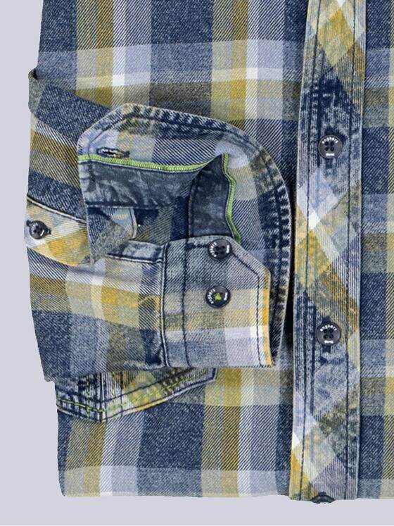 engbers Herren Langarm-Hemd kariert Gruen 36127