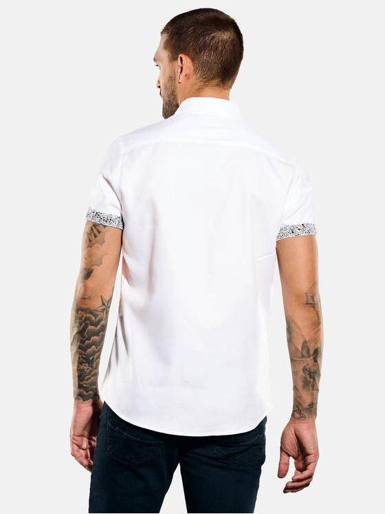 emilio adani Herren Hemd uni Weiß 35120