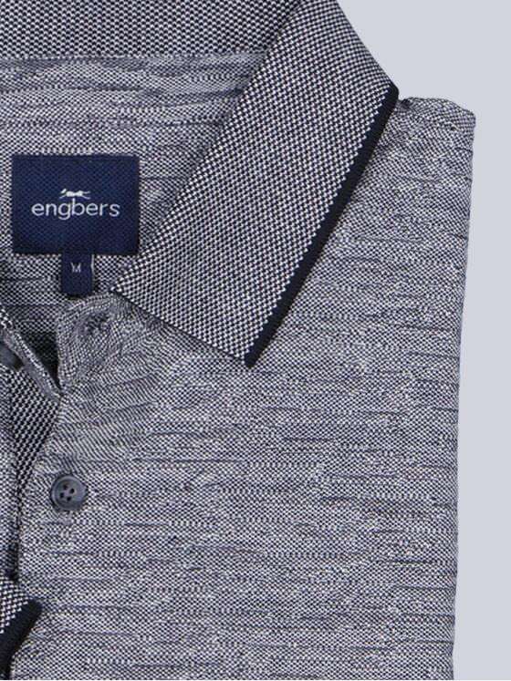 engbers Herren Polo-Shirt strukturiert Schwarz 38313