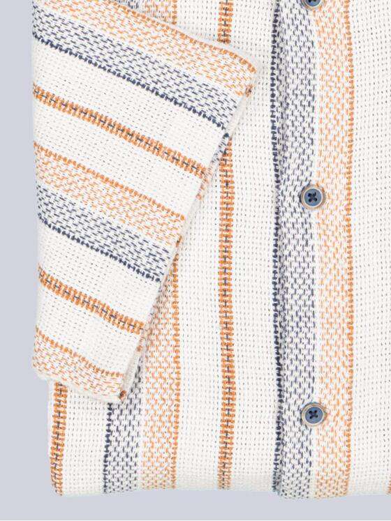 engbers Herren Kurzarm-Hemd gestreift Rostorange 38774