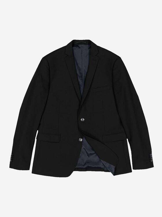emilio adani Herren Anzug-Sakko slim fit Schwarz 37375