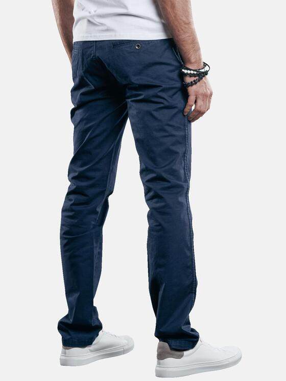 emilio adani Herren Sportive Chino mit dezentem Seitenstreifen Blau 29266